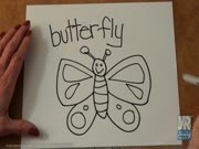 Bé vẽ con bướm
